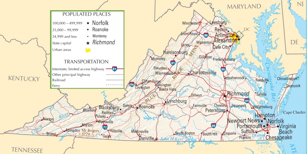 Virginia Highway Map - Virginia State Map Printable