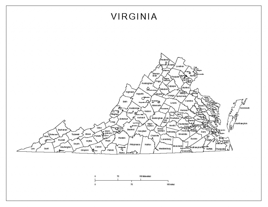 Virginia Labeled Map - Virginia County Map Printable | Printable - Virginia County Map Printable