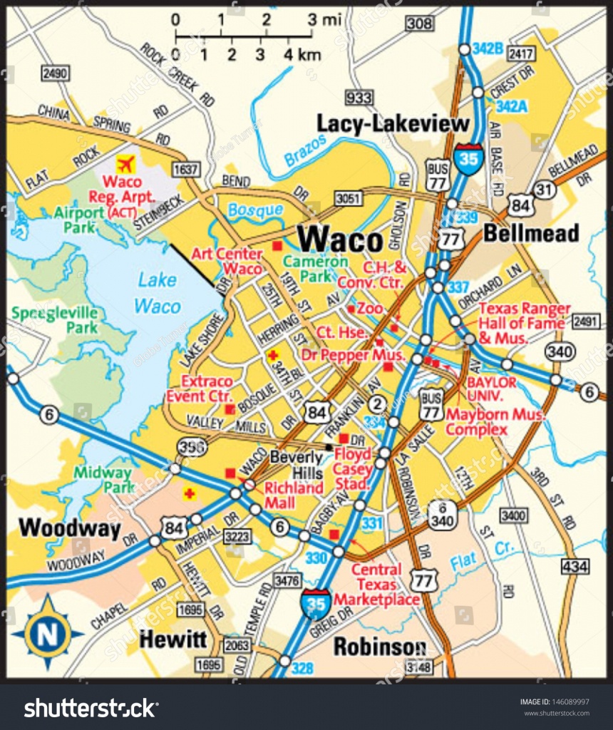 Waco Map And Travel Information | Download Free Waco Map - Map Of Waco Texas And Surrounding Area