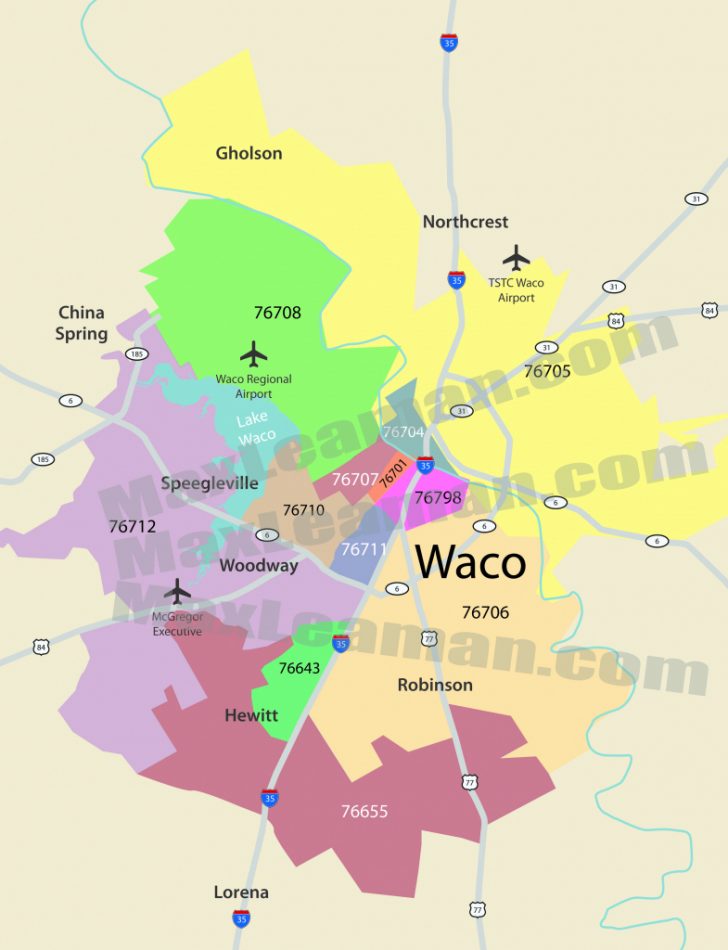 Map Of Waco Texas And Surrounding Area