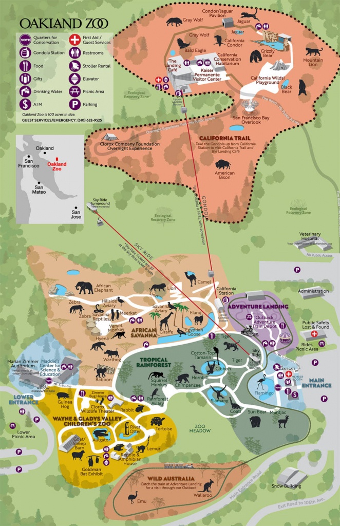 Walking Through The Zoo, Part 2: The California Trail - Oakland Zoo California Trail Map