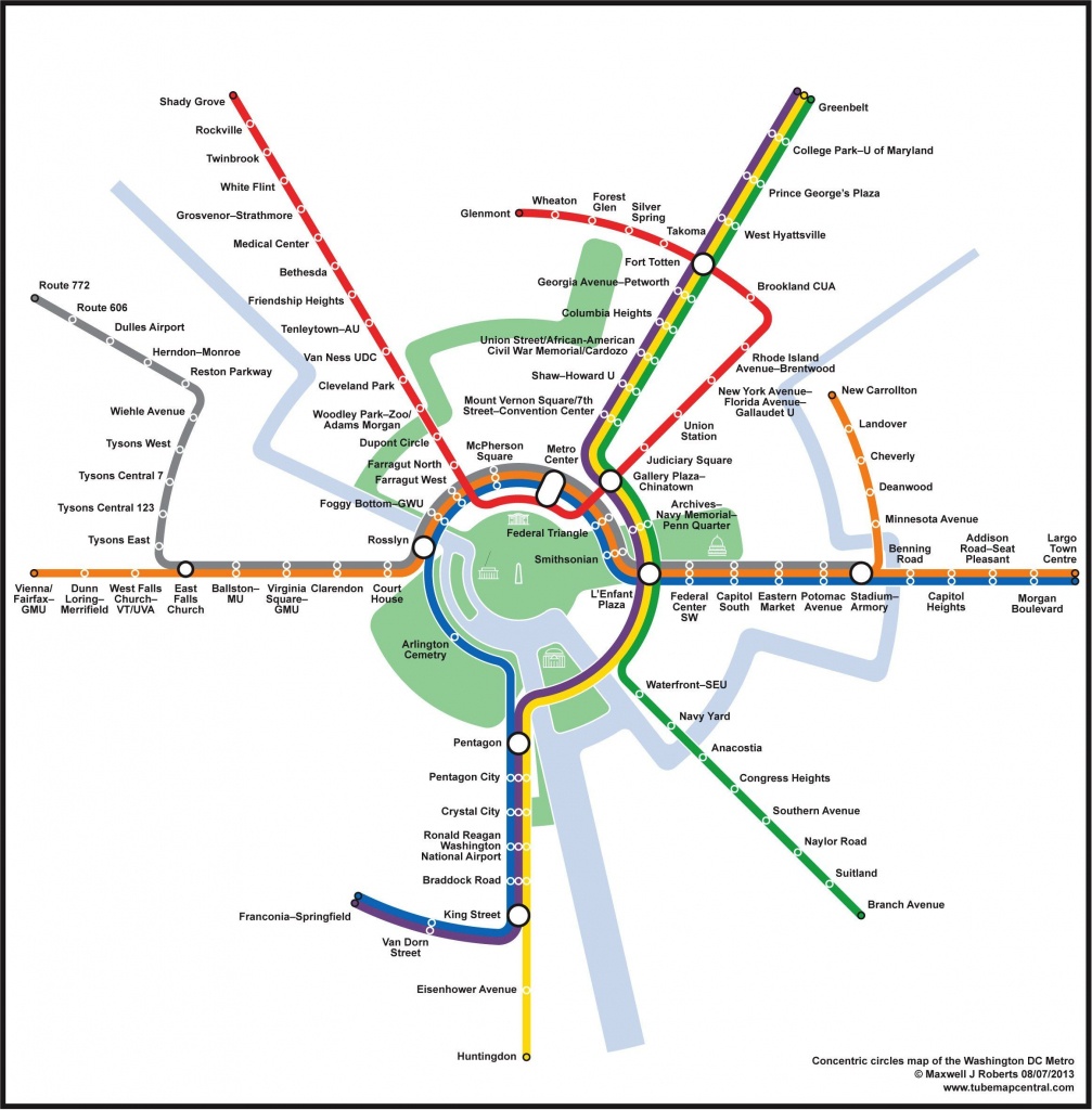 Washington Dc Metro Map Printable