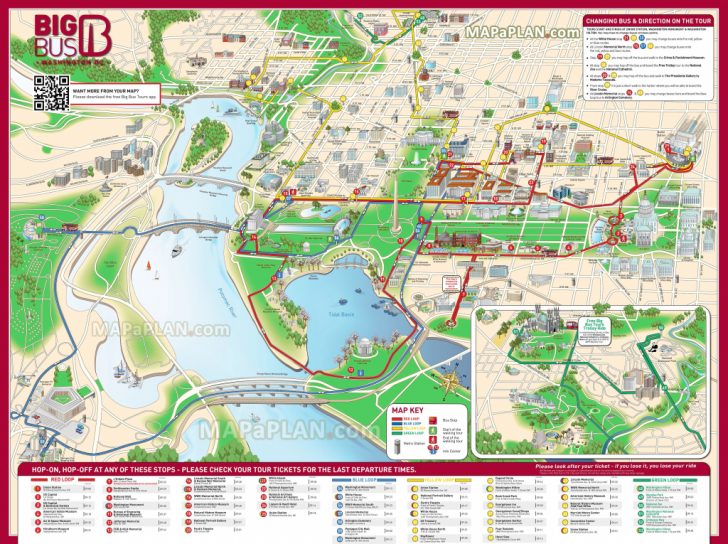 Printable Map Of Washington Dc Attractions