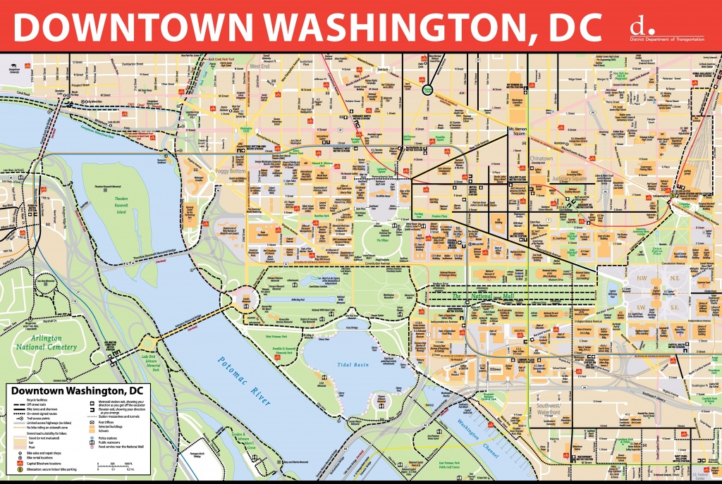Washington Dc Printable Map And Travel Information | Download Free - Printable Map Of Washington Dc Sites