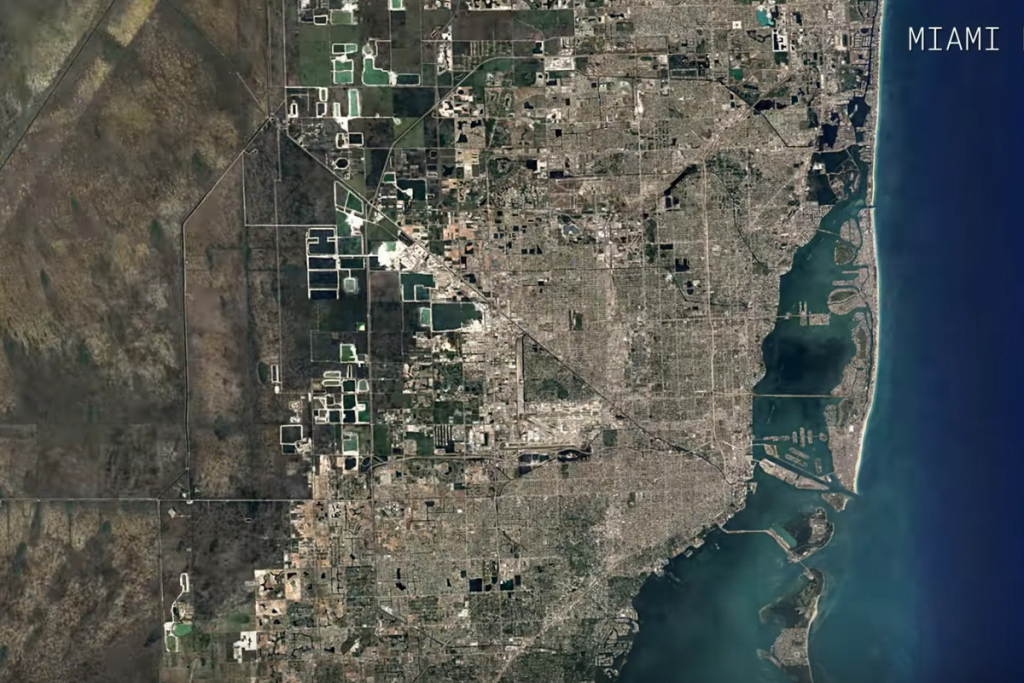 Watch A Google Maps Time-Lapse Of Miami&amp;#039;s Growth Over 32 Years - Google Maps Miami Florida