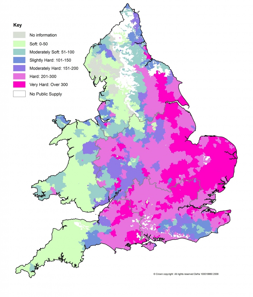 Water Hardness Areas In England And Wales | Maps | Hair, Hair Loss, Map - Florida Water Hardness Map
