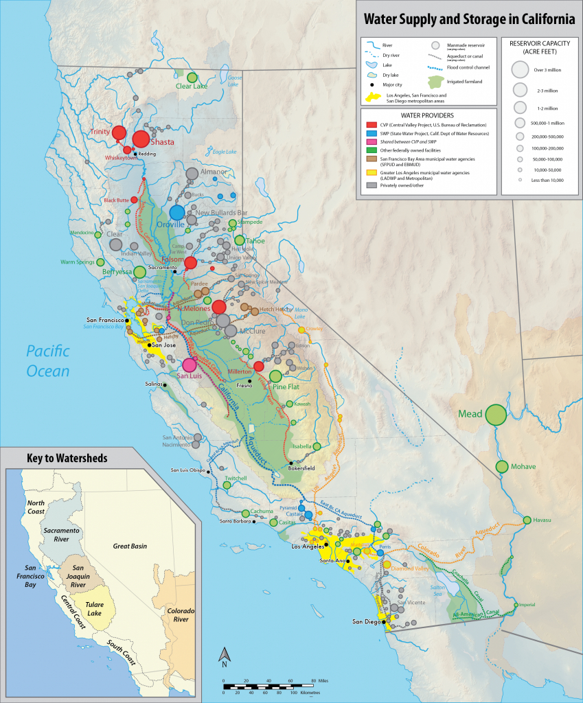 Water In California - Wikipedia - California Water Map