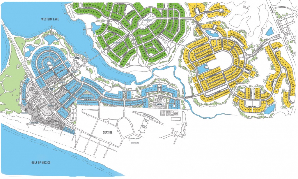 Watercolor Map Florida | Beach Group Properties - Seagrove Florida Map