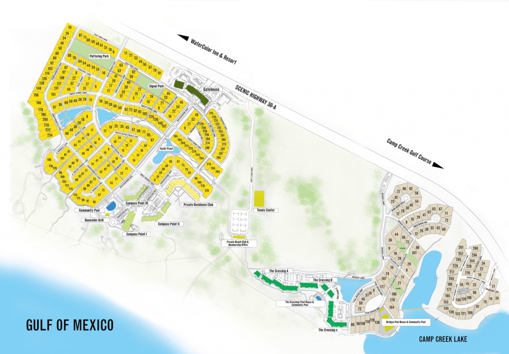Watersound Florida Map | Beach Group Properties - Inlet Beach Florida Map