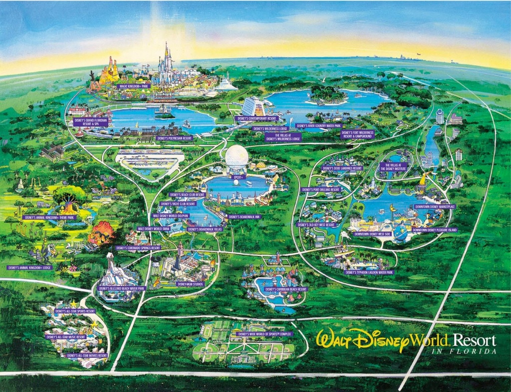 Wdw Wall Map And Walt Disney World Besttabletfor Me Within Resorts - Walt Disney Florida Map