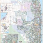 West Palm Beach & Palm Beach Co, Fl Wall Map – Kappa Map Group   Map Of West Palm Beach Florida Showing City Limits