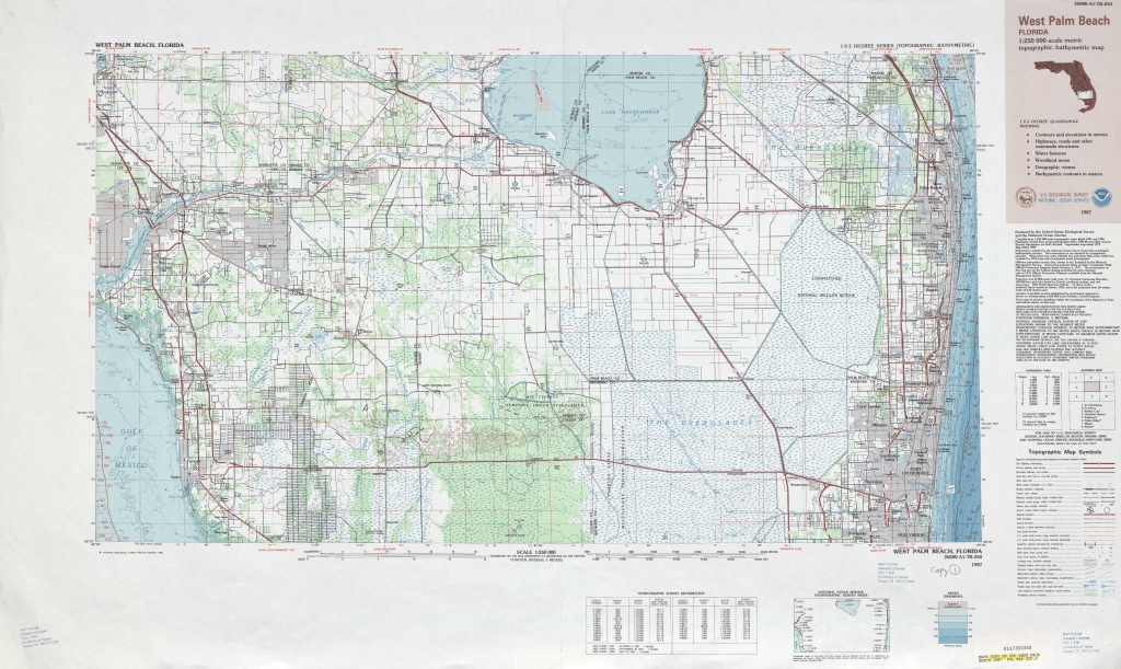 West Palm Beach Topographic Maps, Fl - Usgs Topo Quad 26080A1 At 1 - Usgs Topographic Maps Florida
