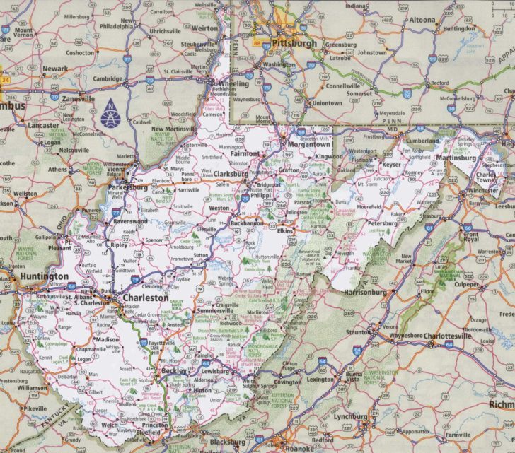 Printable Map Of West Virginia