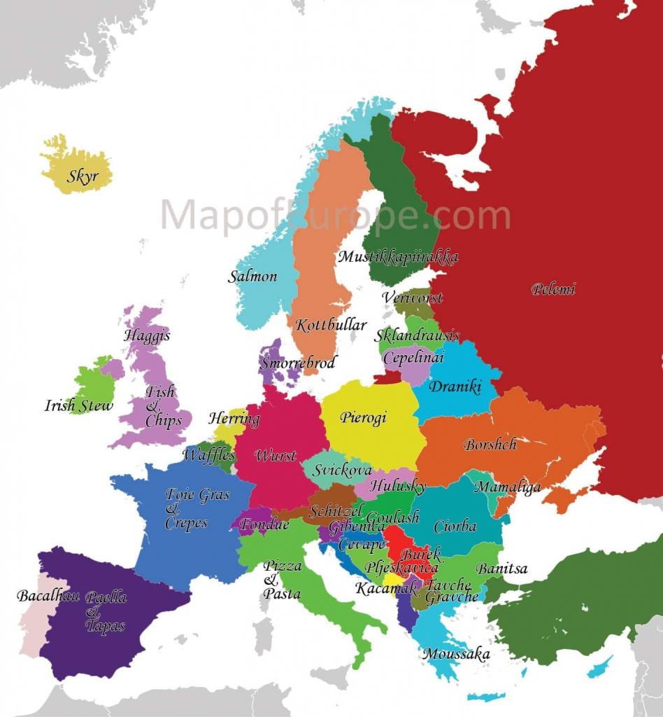 Western Europe Map Labeled - World Maps - Printable Map Of Western Europe