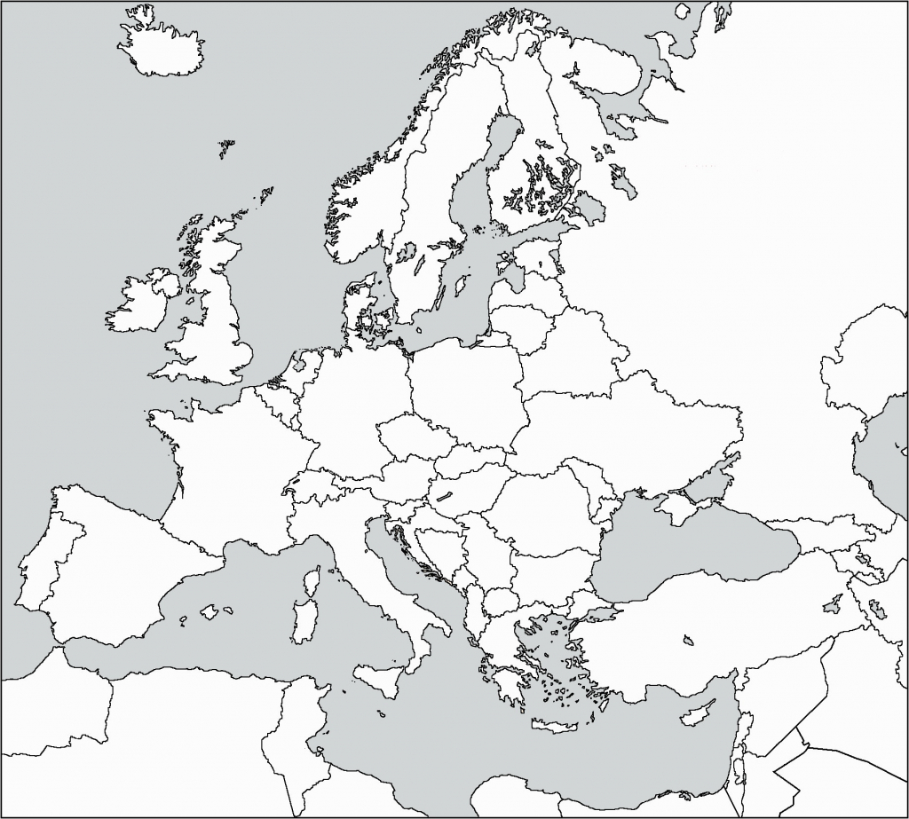 Контурная карта европы со странами крупно на русском