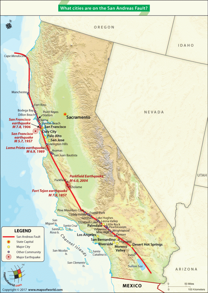 California Fault Lines Map | Free Printable Maps