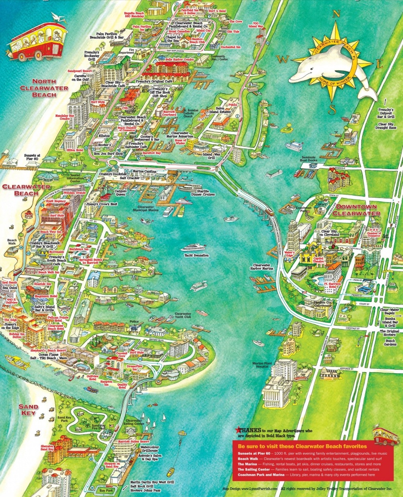 Clearwater Beach Florida On A Map  Free Printable Maps