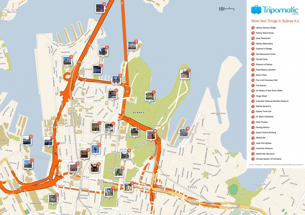 What To See In Sydney | Craft Printables | Sydney Map, Tourist Map - Printable Map Of Sydney