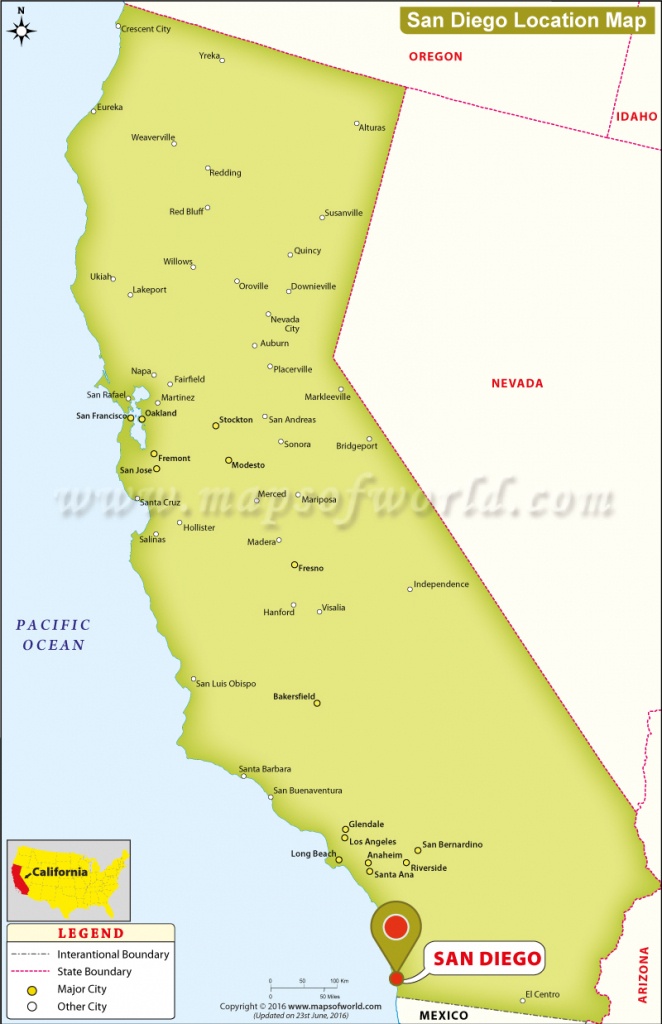 Where Is San Diego Located In California, Usa - San Diego On The Map Of California