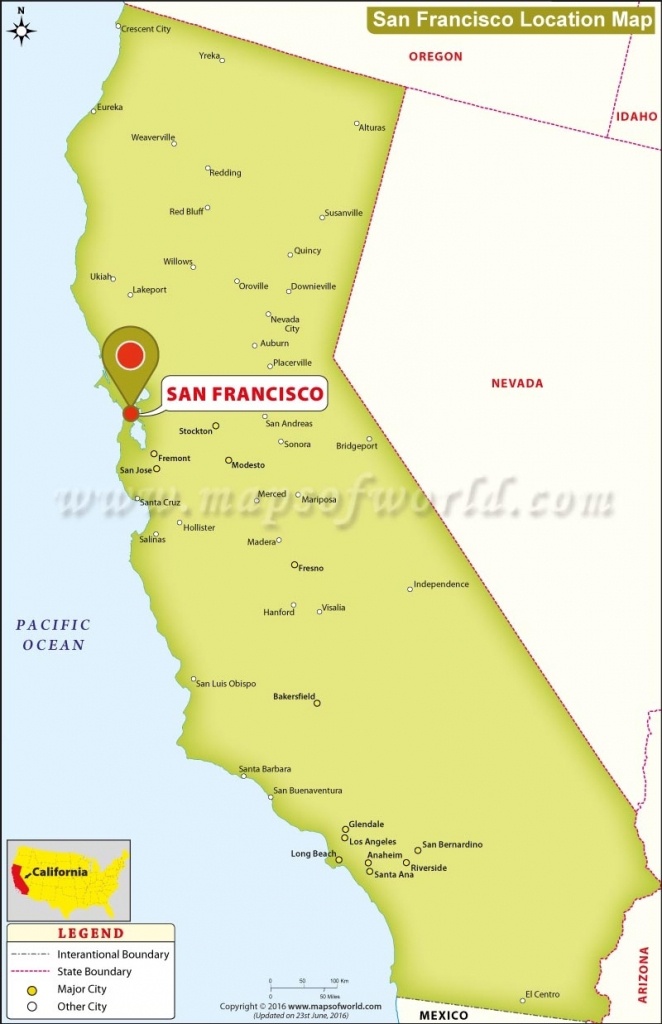 Where Is San Francisco California Map With Cities San Francisco On A - A Map Of San Francisco California