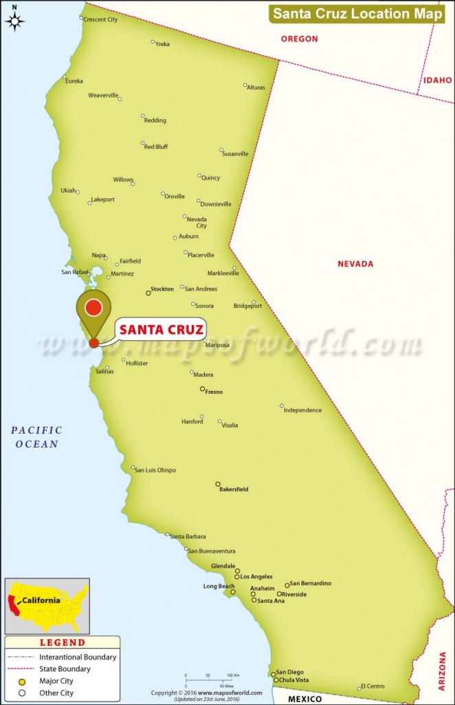 Where Is Santa Cruz Located In California, Usa - Santa Cruz California Map
