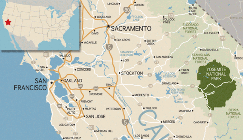 Where Is Yosemite National Park? - My Yosemite Park - Yosemite National Park California Map