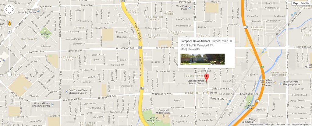 Where We Are | Campbell Union School District - Campbell California Map