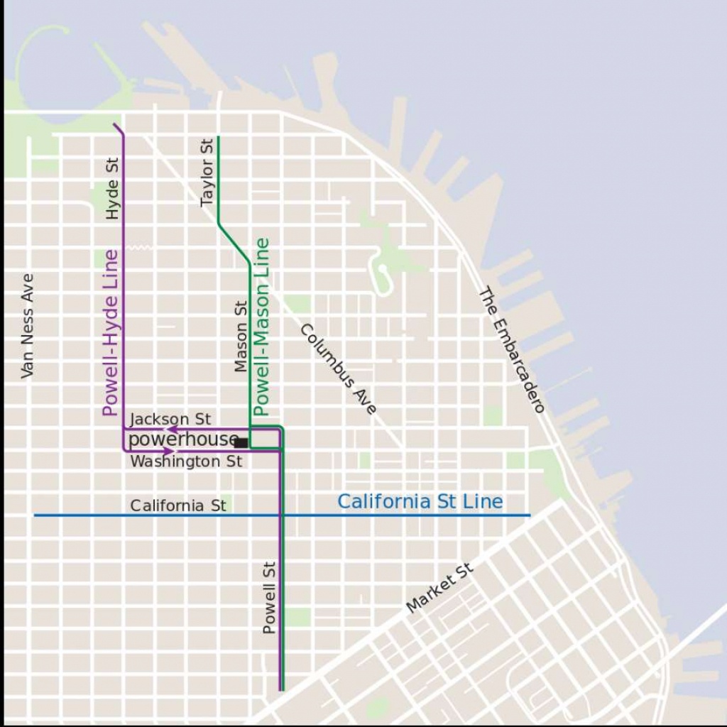 Which Sf Cable Car Route Is Right For You? Here&amp;#039;s An Introduction - Printable Map San Francisco Cable Car Routes