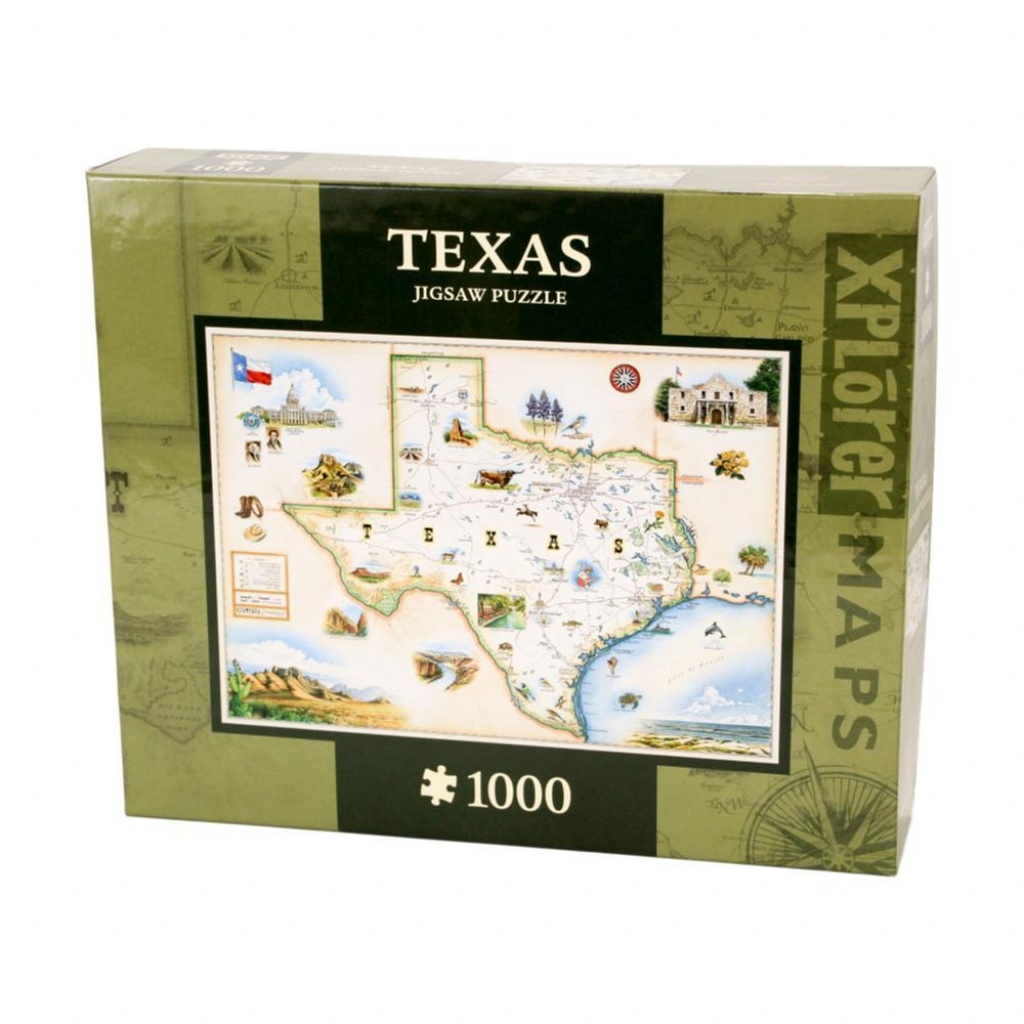 Whole Earth Provision Co. | Masterpieces Xplorer Texas Map 1000 - Texas Map Puzzle