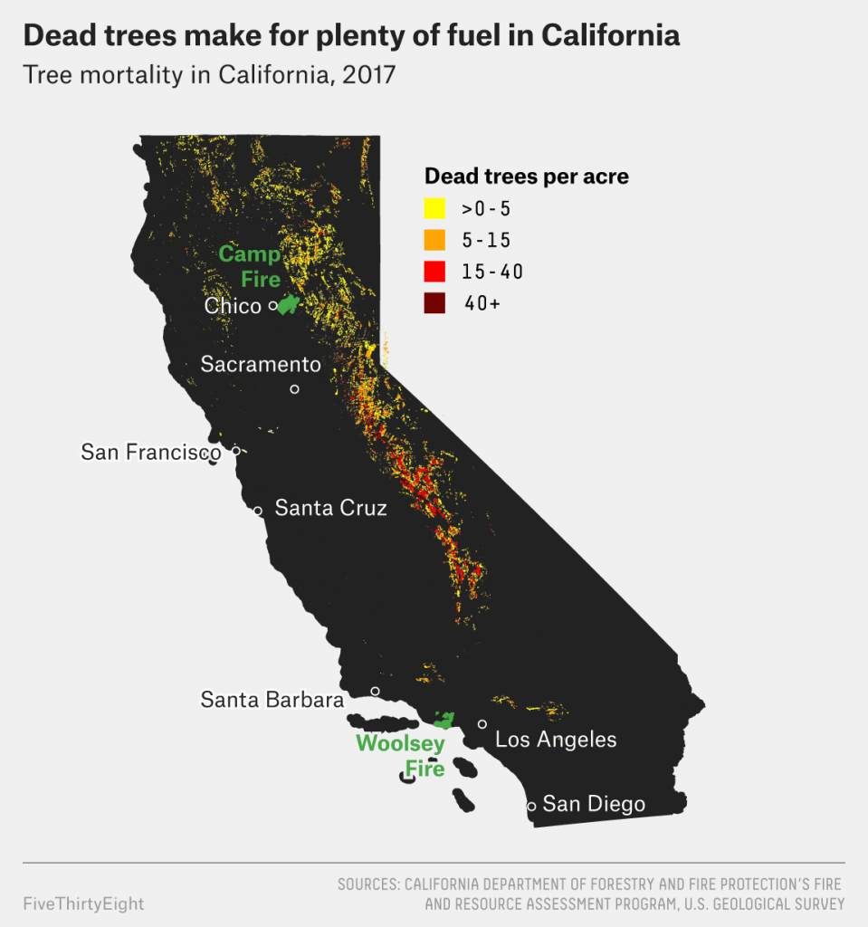Why California&amp;#039;s Wildfires Are So Destructive, In 5 Charts - Northern California Wildfire Map
