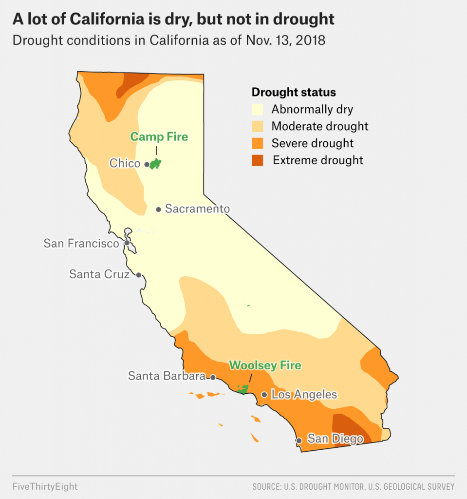 Why California&amp;#039;s Wildfires Are So Destructive, In 5 Charts - Where Are The Fires In California On A Map