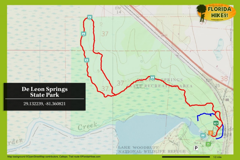 Wild Persimmon Trail | Florida Hikes! - Deland Florida Map