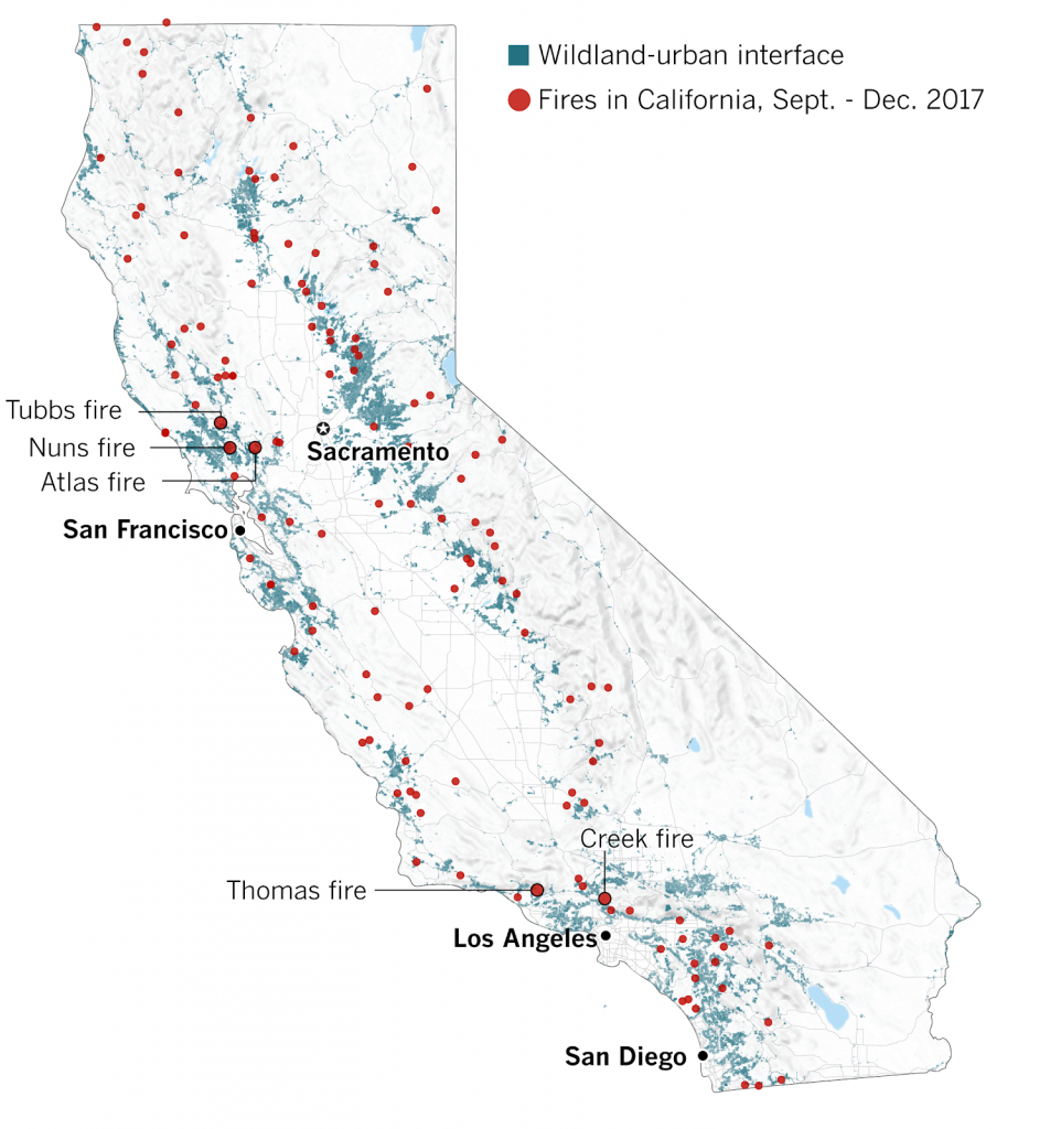 Wildfire | Resilient Business - Fire Map California 2017