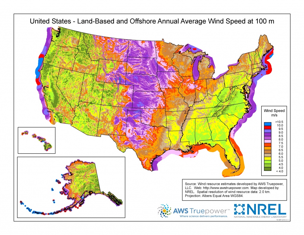 Wind Maps | Geospatial Data Science | Nrel - Florida Wind Speed Map