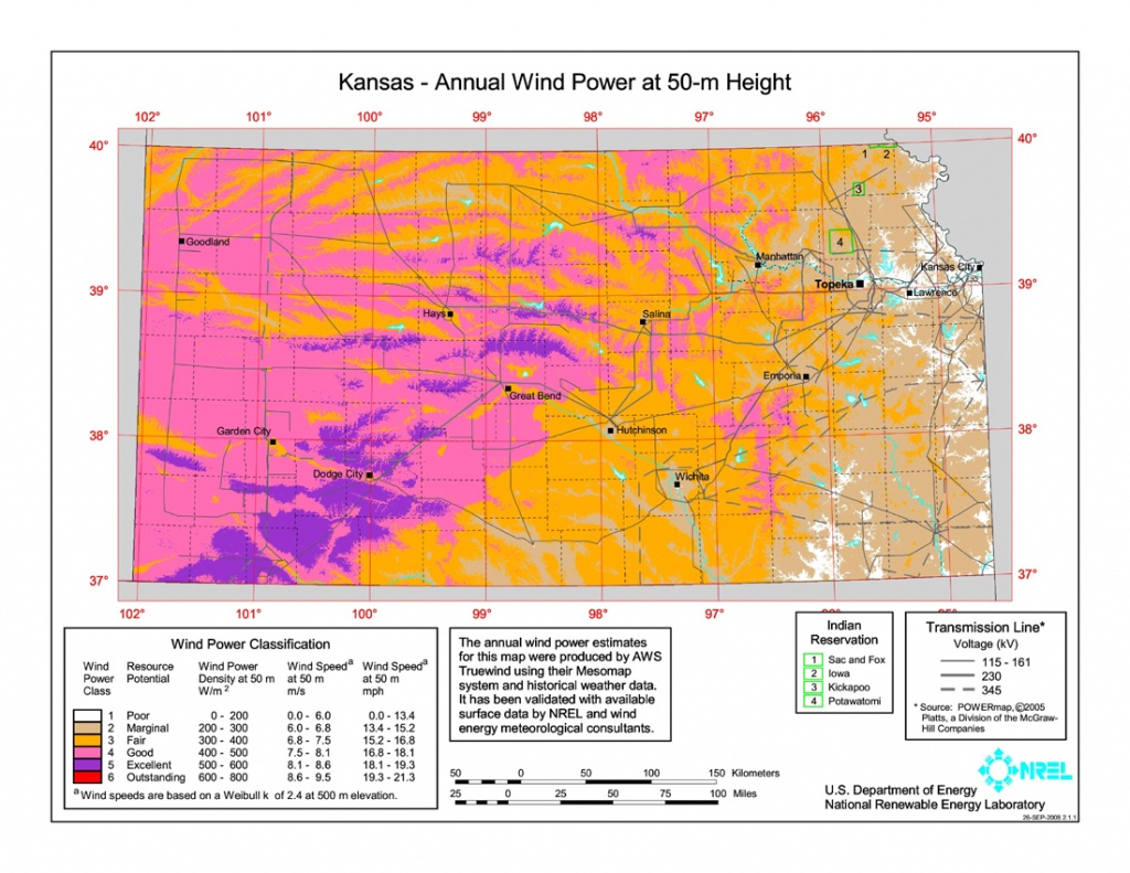 Wind Power In Kansas - Wikipedia - Wind Farms Texas Map