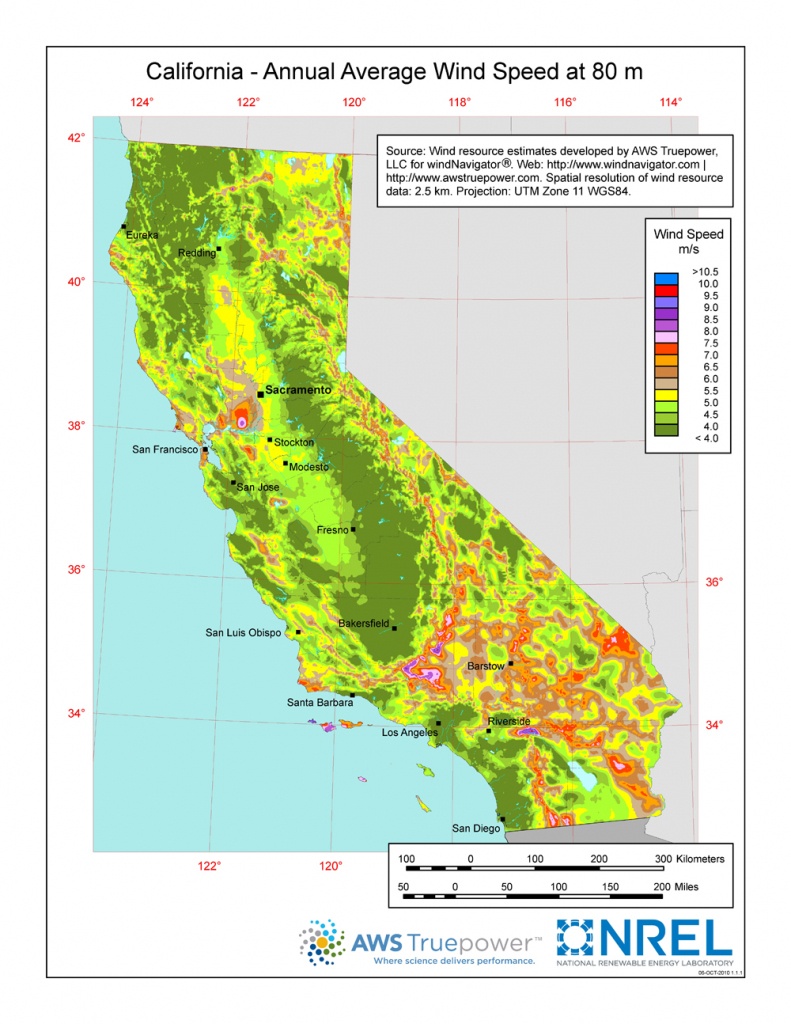 Windexchange: Wind Energy In California - Real Time Wind Map California