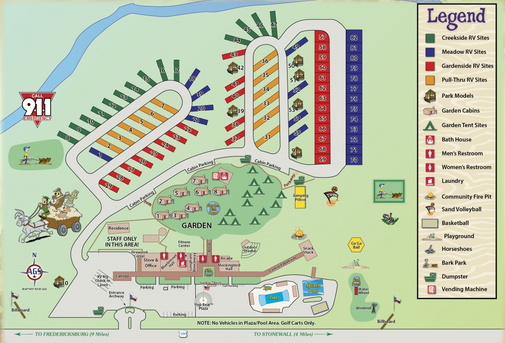Wine Country Area Camping In Texas | Yogi Bear&amp;#039;s Jellystone Park - Fredericksburg Texas Winery Map