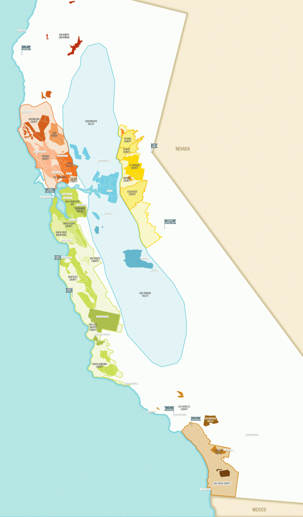 Wine Country Map Of California