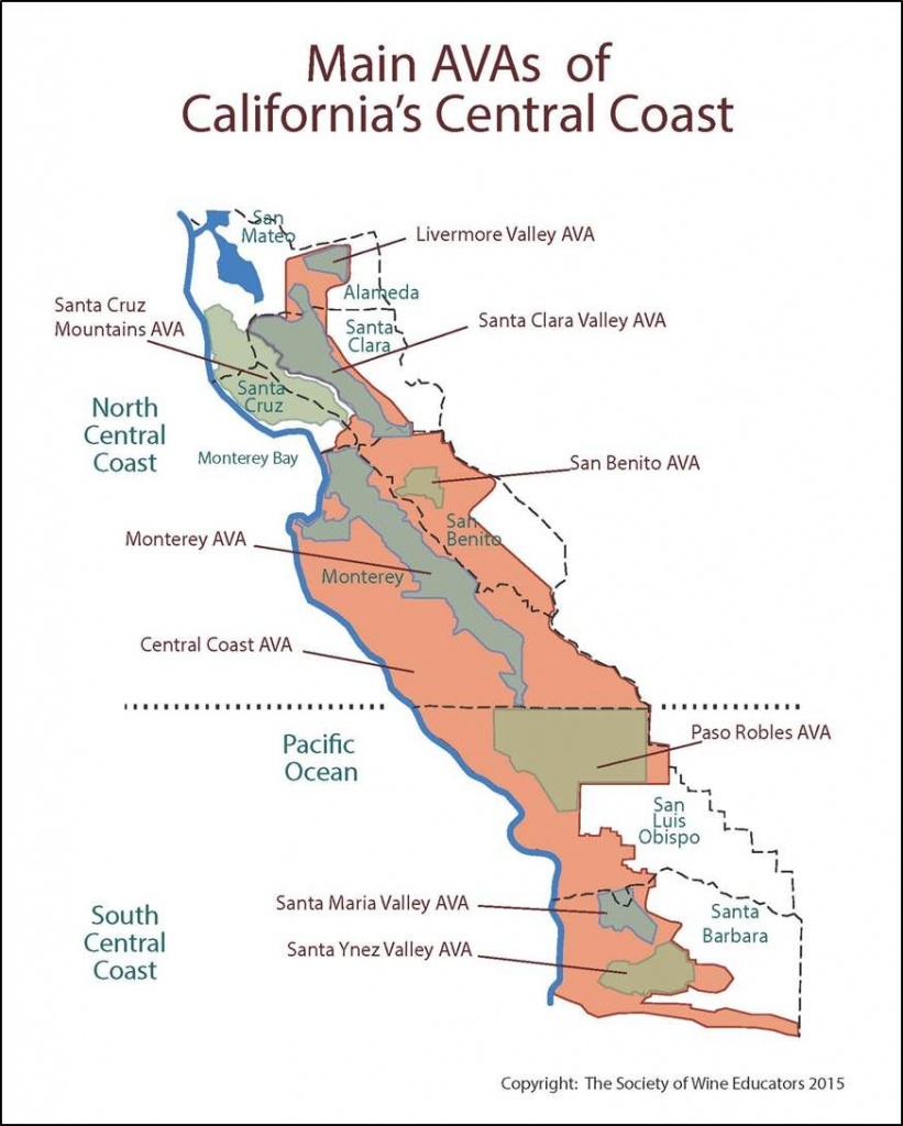 Wine Regions Of Californias Central Coast #wine #wineeducation - Central California Wineries Map