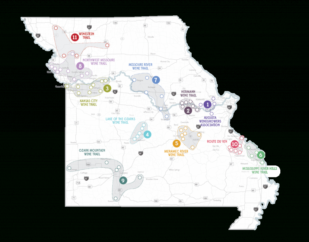 Wine Trails | Mo Wine - North Texas Wine Trail Map