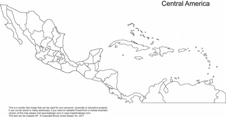 Printable Blank Map Of Central America