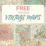 Wonderful Free Printable Vintage Maps To Download   Pillar Box Blue   Vintage World Map Printable
