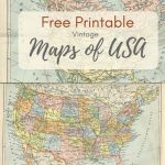 Wonderful Free Printable Vintage Maps To Download | Printables | Map   Free Printable Usa Map