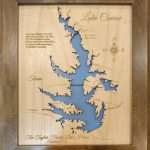 Wood Laser Cut Map Of Lake Conroe Texas Topographical | Etsy   Map Of Lake Conroe Texas