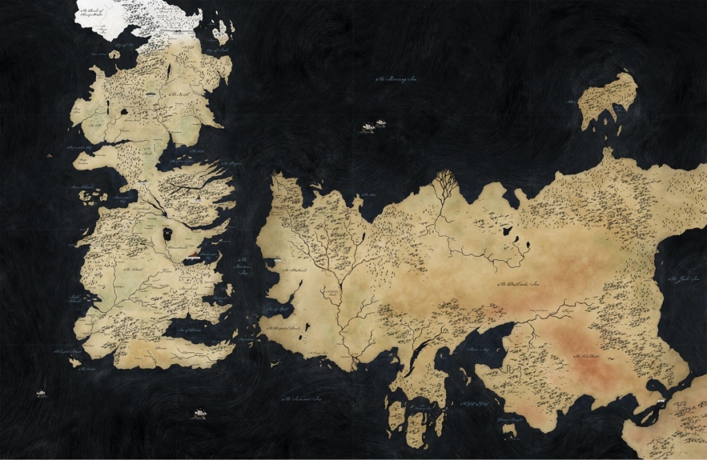 World Map (Hbo Game Of Thrones) - A Wiki Of Ice And Fire - Game Of Thrones Printable Map