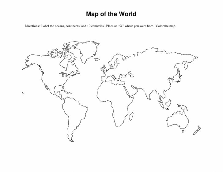 Printable World Map Outline Ks2