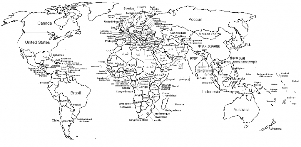 World Map Outline With Countries Labeled | Misc. | World Map - Free Printable World Map With Countries Labeled