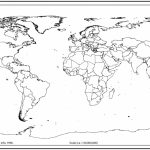 World Map Outline With Countries | World Map | Blank World Map, Map   World Map Black And White Printable With Countries