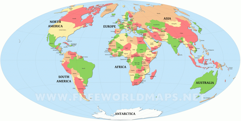 World Map Printable Maps In Different Sizes For Kids With Country - Printable Maps For Kids