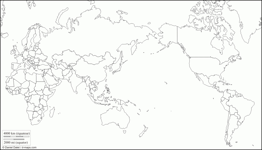 Printable World Map Pacific Centered Free Printable Maps